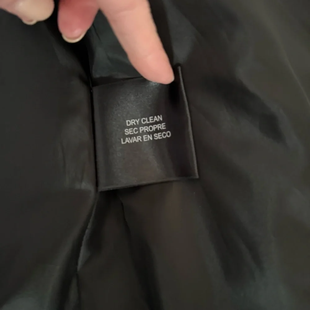 Classic Charcoal Double-Breasted Women's Coat with Military type details. Size S
